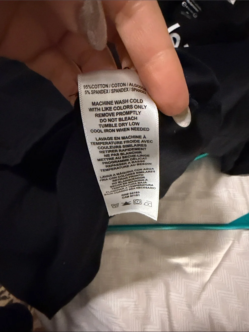 Calvin Klein Black V‑Neck Logo Tee - 2X - Picture 5 of 5